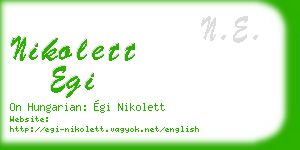 nikolett egi business card