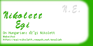 nikolett egi business card